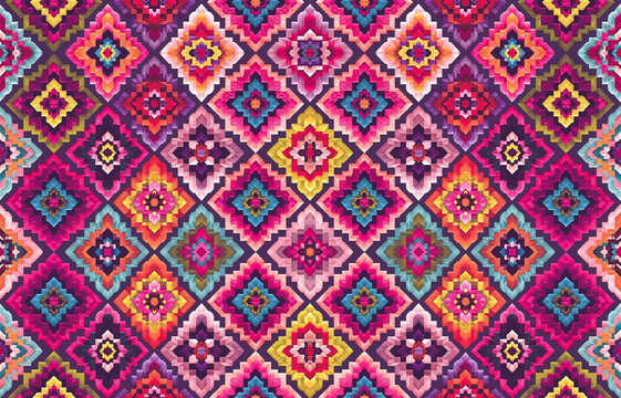Multicolour Persian-inspired diamonds
