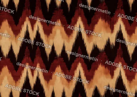 Earth-tone tribal ikat zigzag