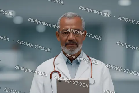Doctor Video Calling Colleague Using Computer While Working In Modern Hospital Telemedicine Healthcare Environment