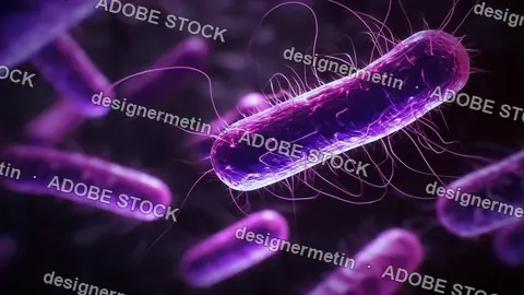 Bacteria Cells Microscopic Closeup Infection Microbiology Science Concept Video Showing Germ Animation