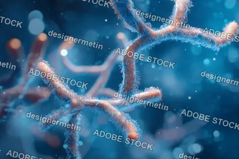 Microscopic Close Up Of Bacillus Bacteria Under Blue Light Background Illustrating Biological Research Medical Science And Microbiology Study With Detailed Scientific Imaging Of Microorganisms