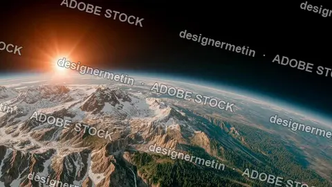 Sunrise Over Planet Earth Video From Space With Photorealistic Atmosphere And Glowing Horizon