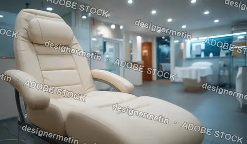 Advanced Medical Spa With Cream Recliner Chair In Modern Wellness Clinic Interior And Ambient Lighting