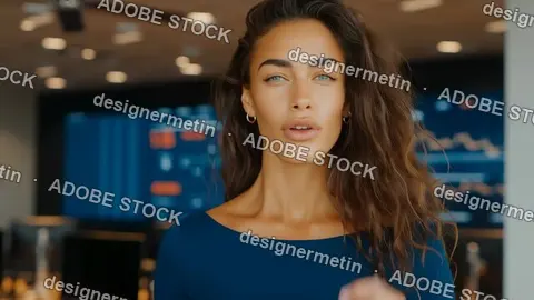 Confident Female News Presenter Standing In Modern Newsroom Studio Video Delivering Broadcast Journalism Media Communication Concept Professional Live