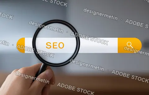 Hand Holding Magnifying Glass Over Search Bar Displaying Acronym Seo For Search Engine Optimization Digital Marketing Strategy