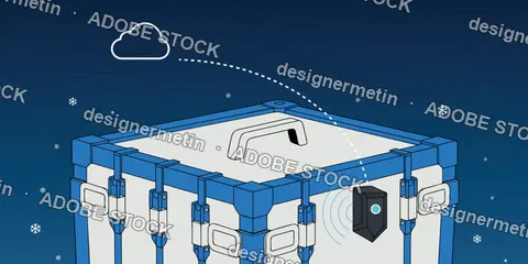 Cold Chain Shipment Box Vector, Pharmaceutical Delivery Concept Scene