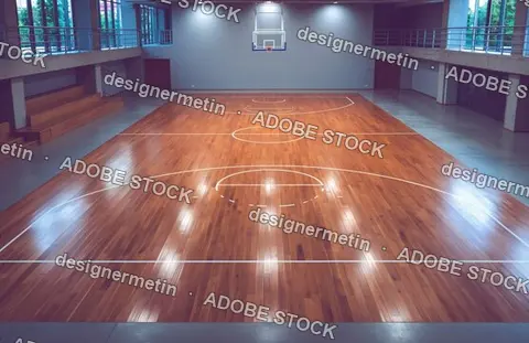 Basketball Court Polished Wooden Floor Indoor Gymnasium