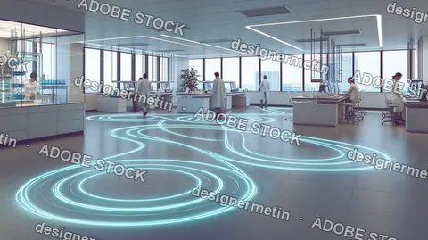 Scientists Working With Digital Motion Tracking Modern Laboratory