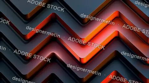 Abstract Red Black Chevron Layers Geometric Background Motion Video