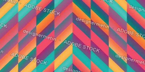 Seamless Candy Rainbow Zigzag Vector Pattern, Colorful Geometric Background