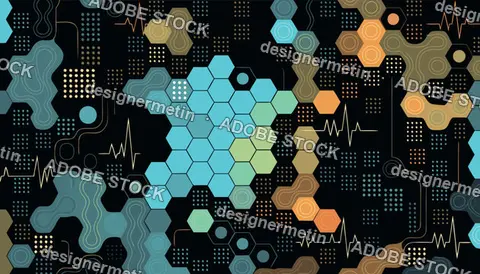 Abstract Organic Vector Texture Bio Sensing Technology