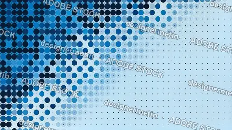 Blue Halftone Dots Comic Background Abstract Texture Loop Video