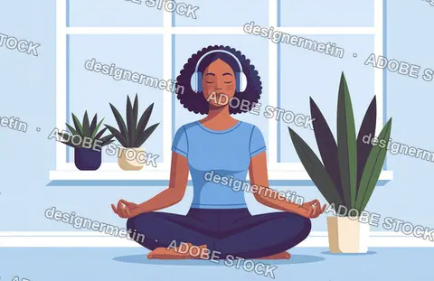 Remote Worker At Digital Detox Corner Home Office Interior