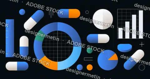 Flat Design Personalized Medicine Data Visualization Chart