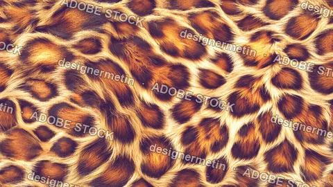 Seamless Leopard Fur Texture Pattern