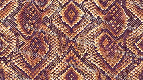 Seamless Brown Snakeskin Leather Pattern Background