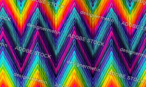 Multicolour geometric chevron