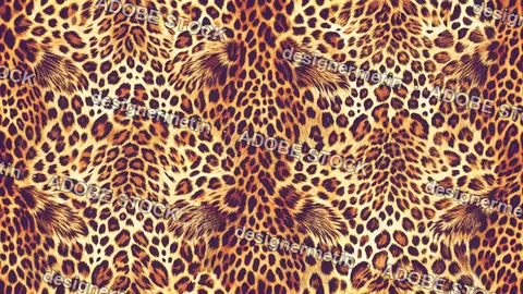 Leopard Animal Skin Seamless Pattern Texture