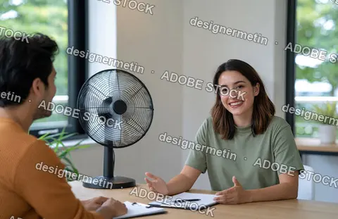 Smiling Therapist And Client Discussing Mental Health In Counseling Office