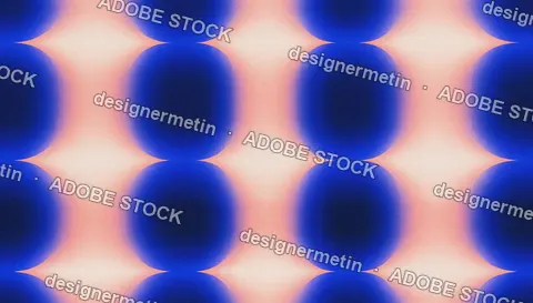Soft Blue Orange Abstract Seamless Pattern With Repeating Oval Light Shapes