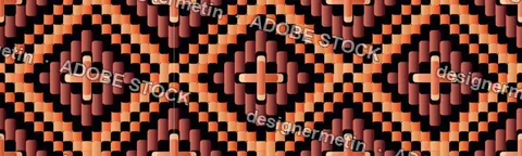 Desert Ember Weave Vector Geometric Seamless Pattern In Terracotta And Burnt Orange