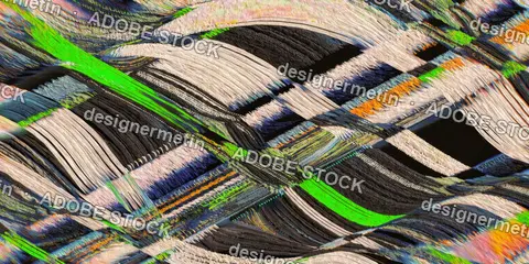 Glitched Woven Digital Texture Abstract Geometric Background Pattern
