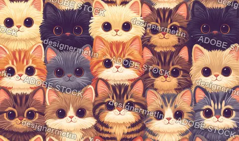 Cute Fluffy Kittens Wallpaper With Big Eyes