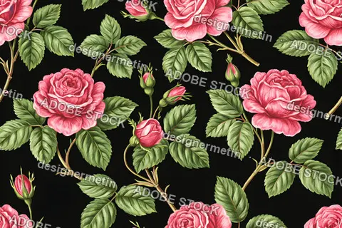 Pink roses on a dark background