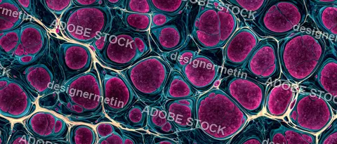 Modern Marble Pattern Background With Magenta Organic Cells And Dark Blue Gold Veins