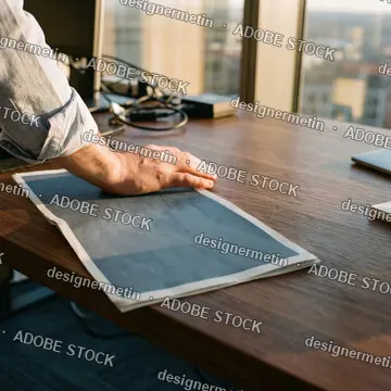 Businessman Analyzing Printed Financial Charts And Growth Diagrams On A Modern Wooden Desk In An Office