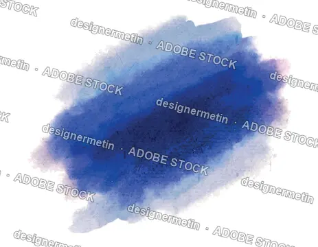 Blue Watercolor Blot Brush On Isolated Background Vector